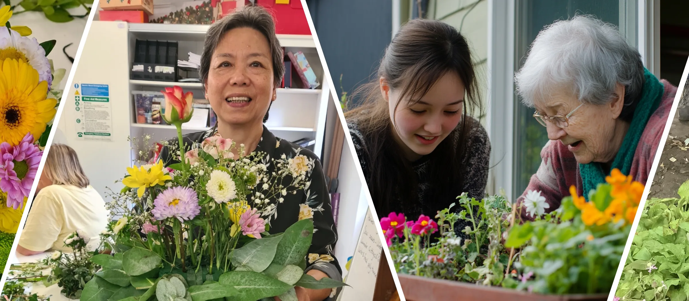 People with plants